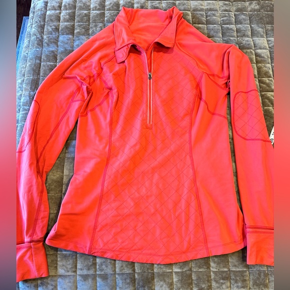 Lululemon red toasty tech pullover jacket size 12 - Picture 2 of 6
